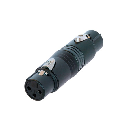 Adaptateur XLR 3 femelle- XLR 3 femelle noir NEUTRIK NA3FF-B