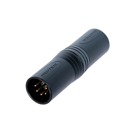 Adaptateur XLR 5 mâle - XLR 5 mâle noir NEUTRIK NA5MM-B