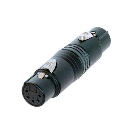 Adaptateur XLR 5 femelle- XLR 5 femelle noir NEUTRIK NA5FF-B