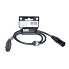 Cordon DMX 3 points mâle-femelle standard - Longueur 50cm - BLACKCABLE