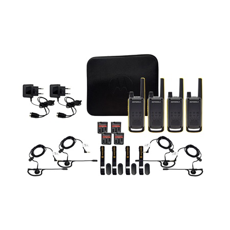 T82 Extreme Motorola - pack de 4 radios étanches IPx4 + chargeurs