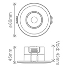 Kosnic MAUNA III - Downlight led 4,5W / 6W - CCT variable - 60°