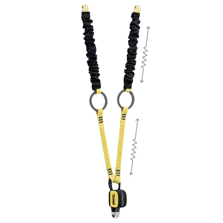 Longe double avec absorbeur d'énergie intégrés PETZL