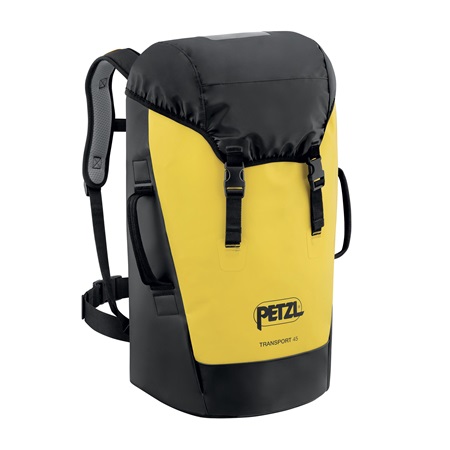 Sac à dos de portage robuste 45l PETZL Transport 45 Jaune/Noir