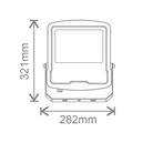 Kosnic DELLA II - projecteur IP65 100W 3000K/4000K/6500K - angle 110°