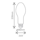 Lampe led HILUX dépolie 36W - E40 - 4000K - 5500lm - Kosnic