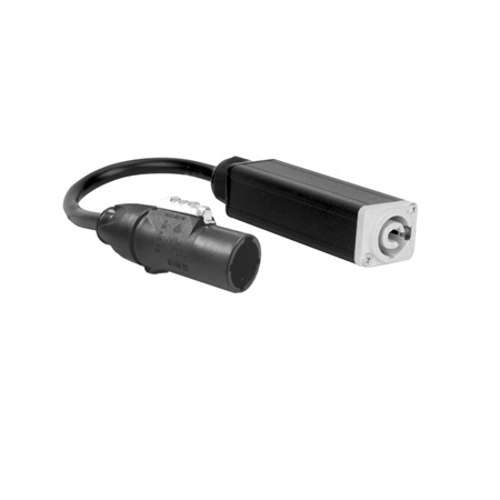 Adaptateur Accu Cable 20cm TRUE1 M vers boitier Powercon F blanc