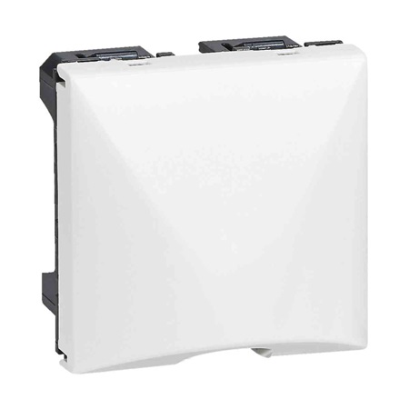 Sortie de câble 2 modules Mosaic Legrand - blanc