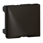 Sortie de câble 2 modules Mosaic Legrand - noir mat