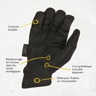 Paire de gants renforcé polyvalent DIRTY RIGGER Noir - Taille L