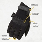 Paire de gants renforcé polyvalent DIRTY RIGGER Noir - Taille XL