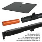 Chariot trolley complet WENTEX Pipe and Drape et embase lourde 