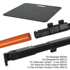 Chariot trolley complet WENTEX Pipe and Drape et embase lourde 