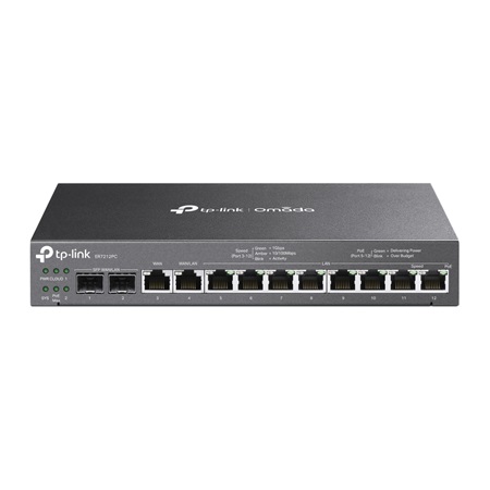 Contrôleur Routeur VPN Gigabit 3 en 1 8 ports LAN PoE+ OMADA ER7212PC