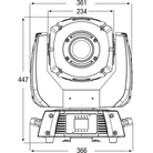 Projecteur asservi Led blanche 6000K 100W INFINITY iS-100 Spot