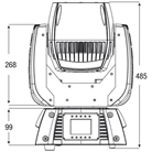 Projecteur asservi Led blanche 6000K 100W INFINITY iS-100 Spot