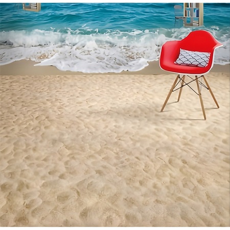  SOL PVC IMPRIME 200cm Sable - ignifugé Bfl-s1 - 30mlx200cm