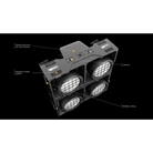 ROXX Cluster B4 FC - blinder led puissant 4 x 300W IP65 RGBA + BC