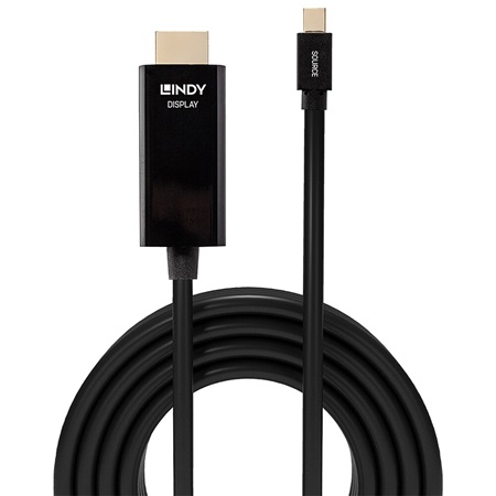 Lindy 36928 Câble adaptateur 3m Mini Display Port vers HDMI 4K30Hz