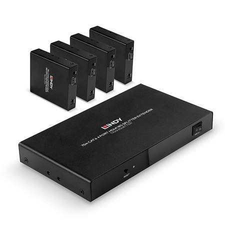 Lindy 38262 Splitter Extender Cat.6 4 ports HDMI 4K60 & IR, 70m