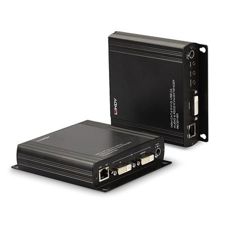 Lindy 39245 Extender KVM Cat.6 DVI-D, USB 2.0, Audio & RS232, 140m