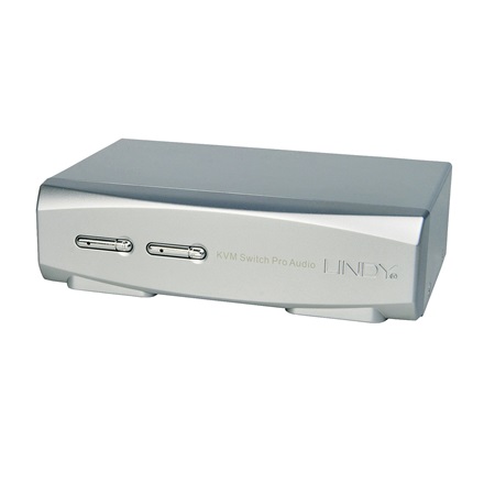 Lindy 39304 Switch KVM DisplayPort 1.2, USB 2.0 & audio, 2 ports