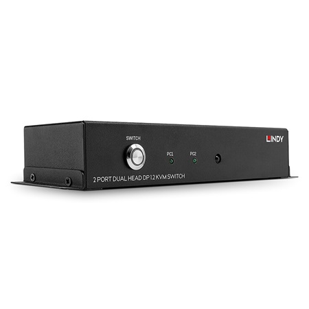 Lindy 39306 Switch KVM Dual Head DisplayPort 1.2, 2 ports