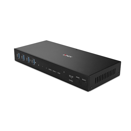 Lindy 39314 Switch KVM Dual Head HDMI 4K60, USB 3.0, 2 Ports