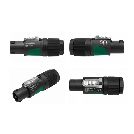 Connecteur SpeakON 4 pôles Neutrik NL4FXX-W-L-50 Edition 50 ans