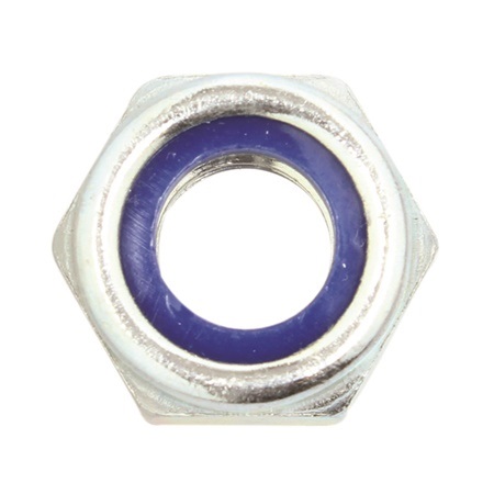 Lot de 20 écrous frein hexagonaux en acier zingué M10