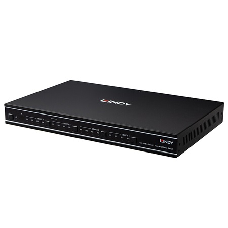 LINDY 43429 Switch matrice USB 3.2 Gen 1 4x4, Type A/C