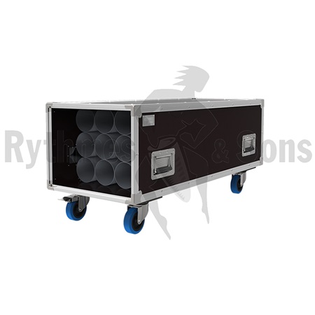 Flight-case Rythmes et Sons pour rangement pour 12 pieds de micro