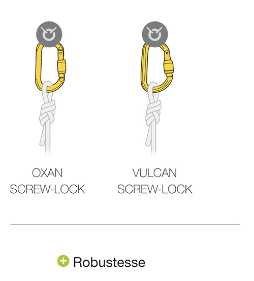 Choix de mousqueton pour connexion de corde à l'ancrage