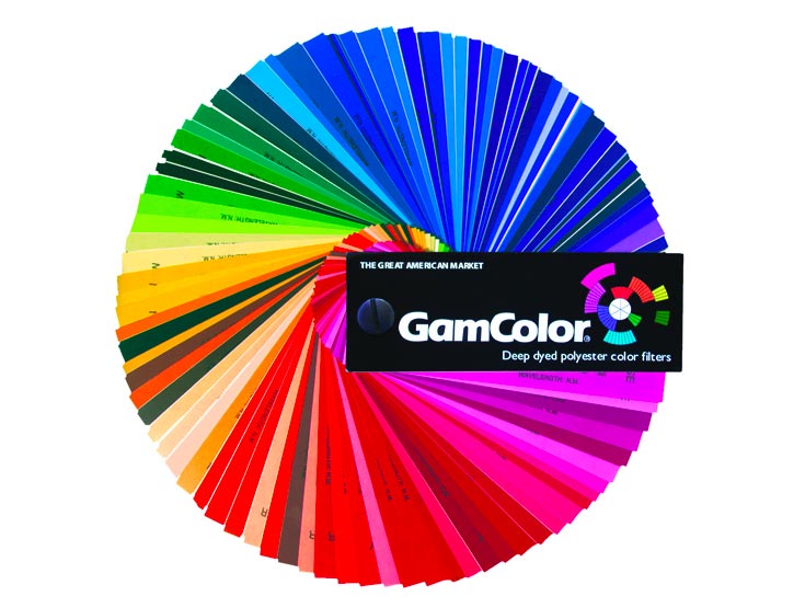 roue couleurs nuancier GAMcolor filtres gélatine