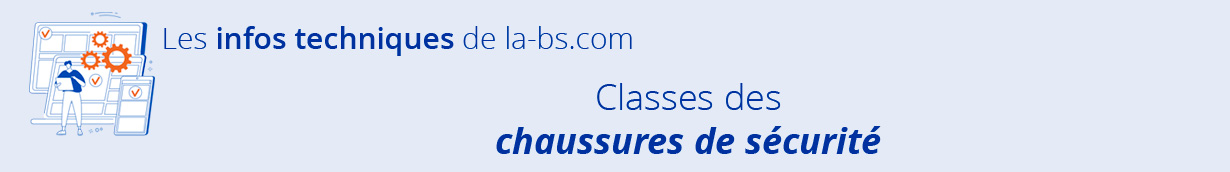 classes des chaussures de securite