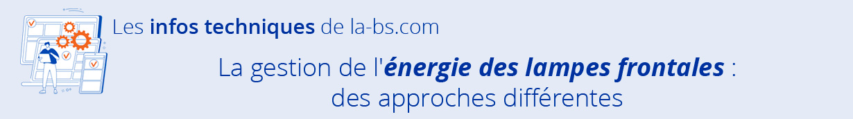 gestion energie lampes frontales