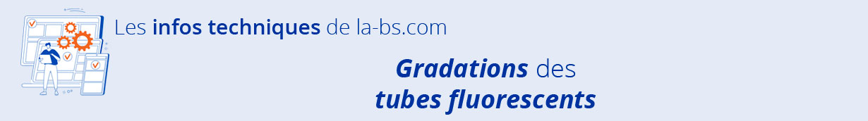 gradation des tubes fluorescents