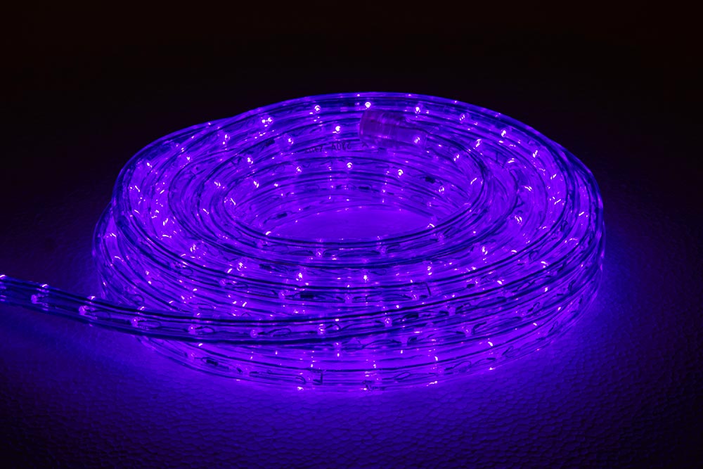 rouleau cordon lumineux LED violet